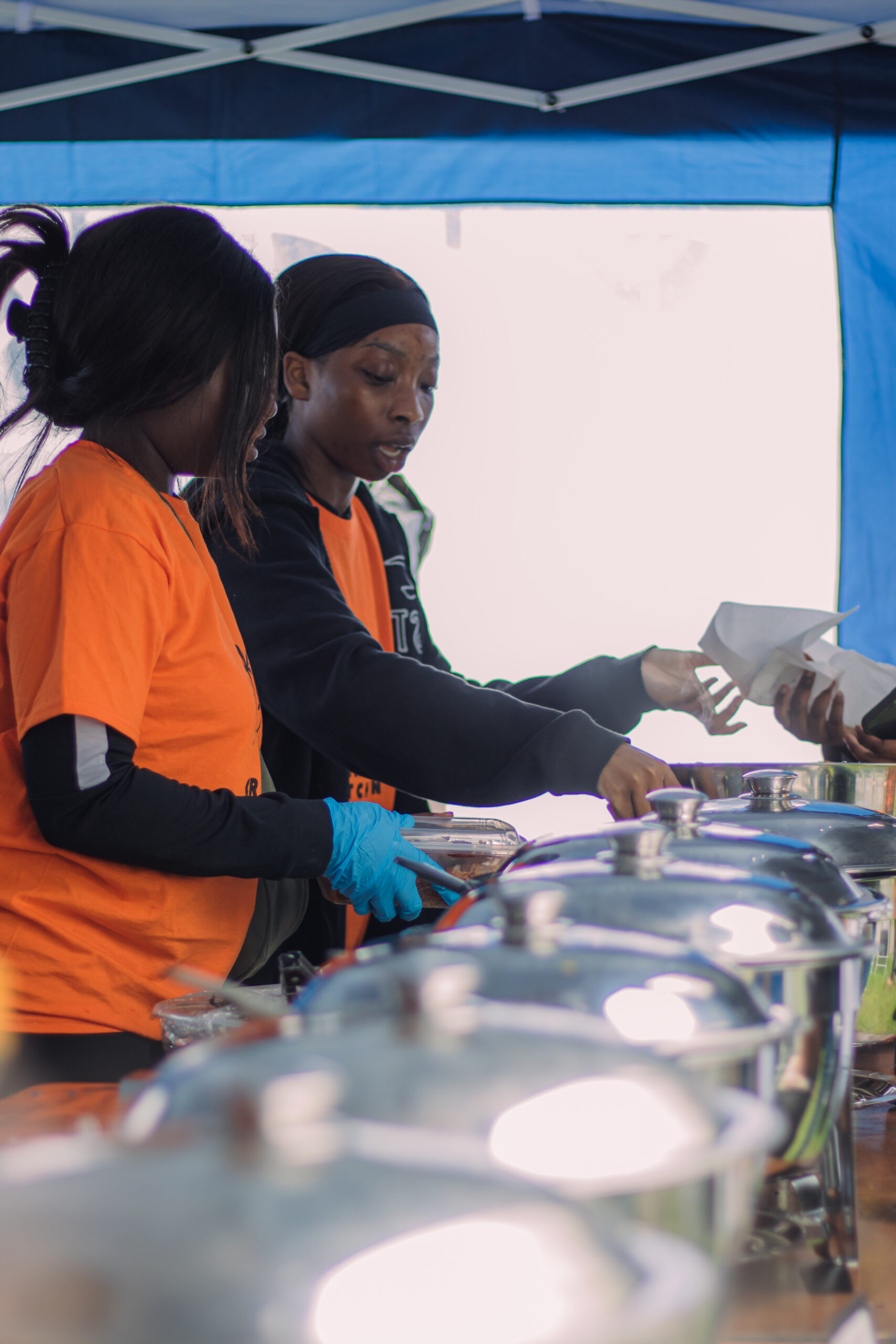 Chefs cooking African fusion cuisine